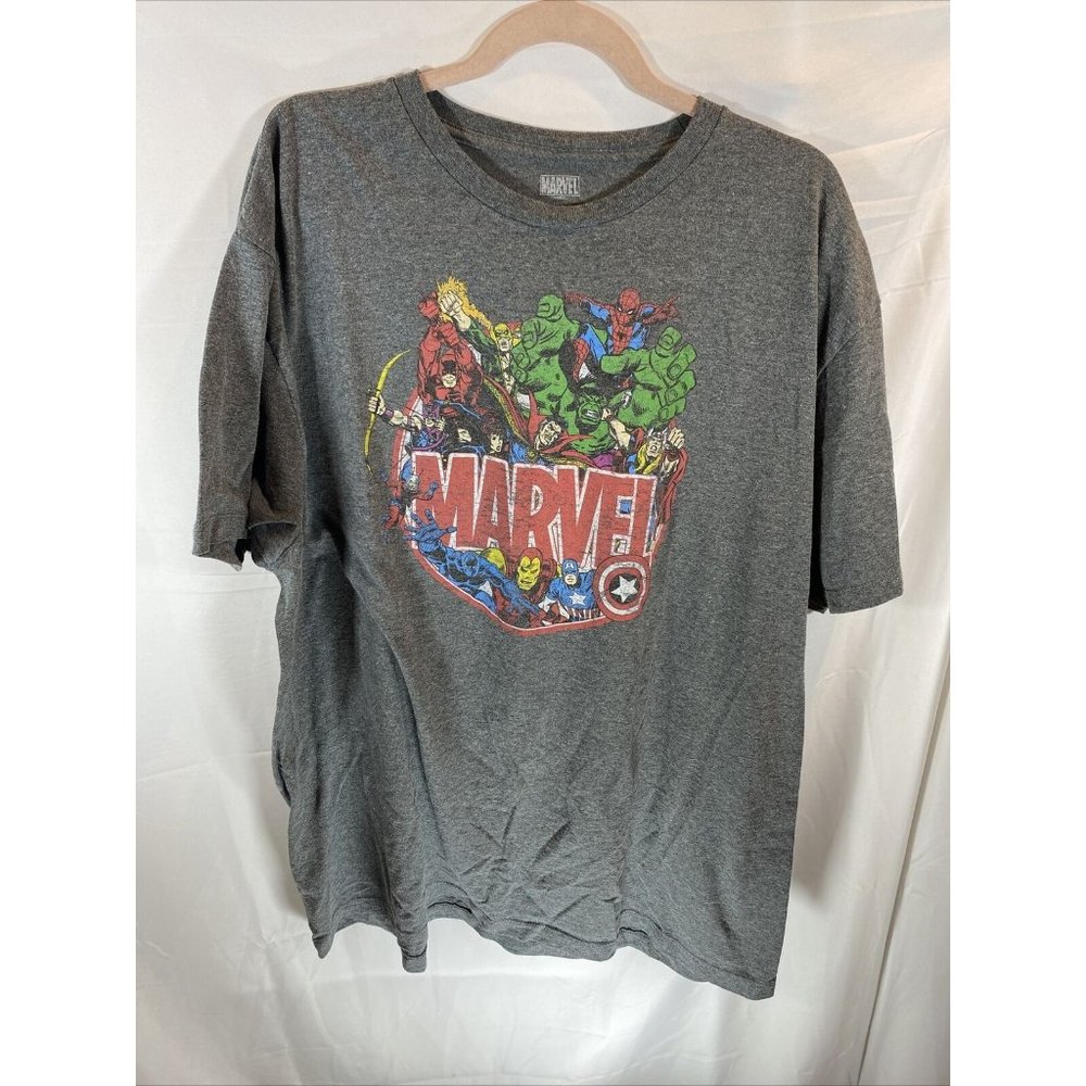 Marvel The Avengers Shirt Womens 2X Grey Official Licensed Pullover Tee Ladies
